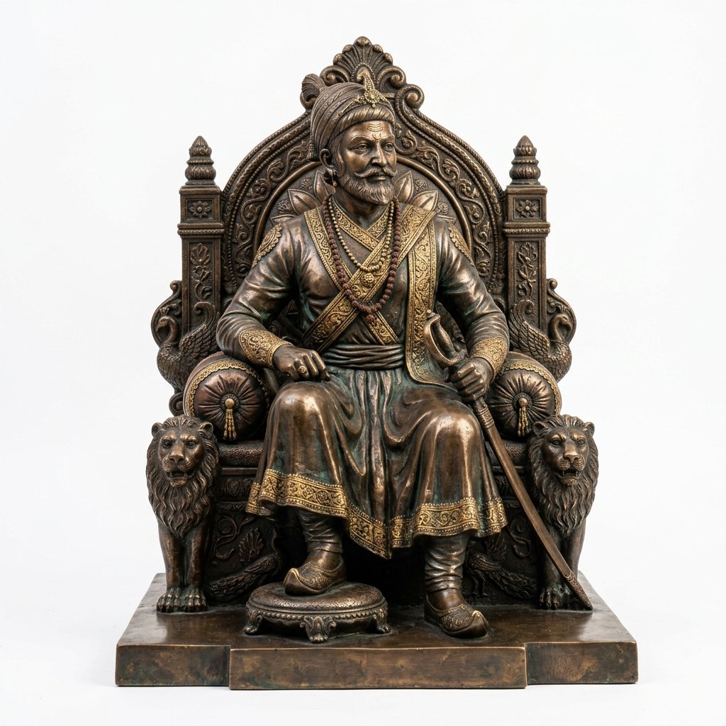 Chhatrapati Shivaji Maharaj Seated Altar Statue